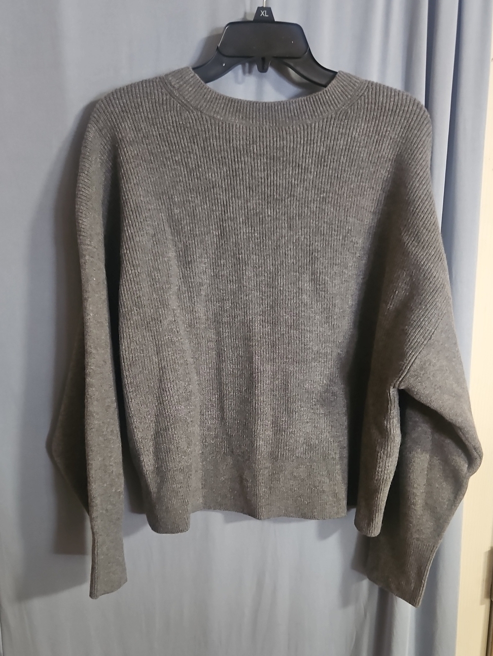 CALIA Women’s Clean Crew Sweater: DARK HEATHER GRAY: NEW WITH TAGS: SIZE XXL - Picture 5 of 5